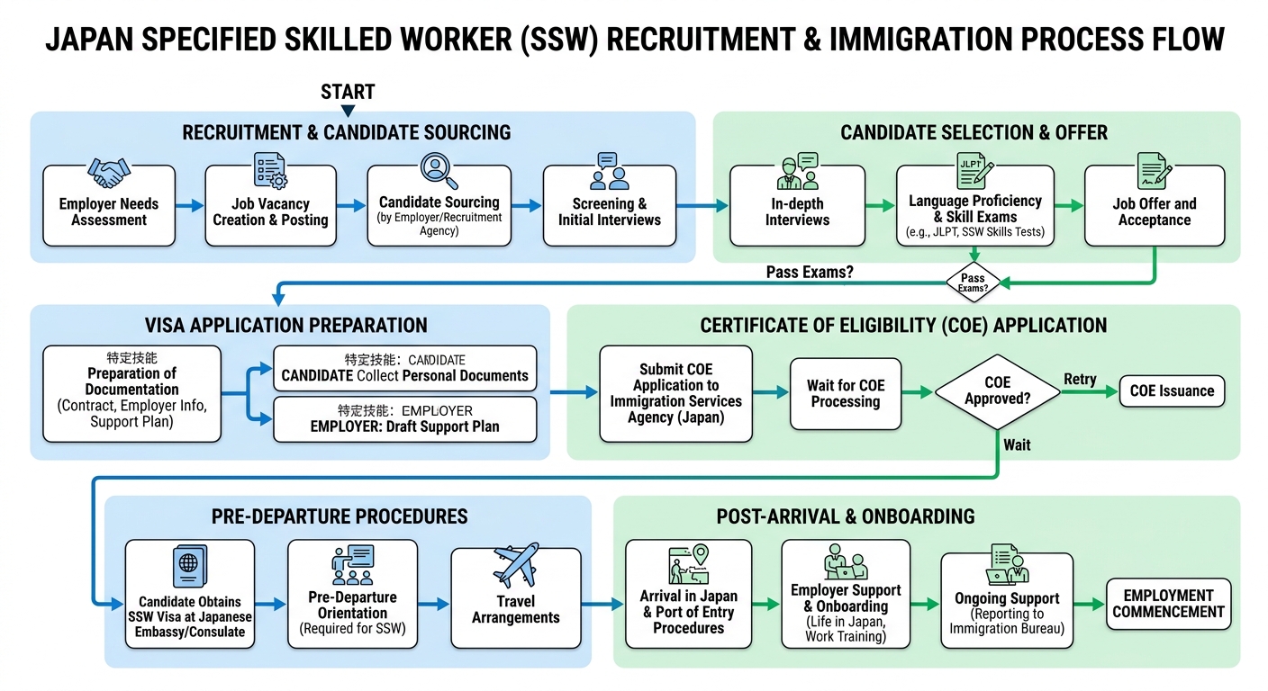 Official Japanese Specified Skilled Worker Residency Flowchart